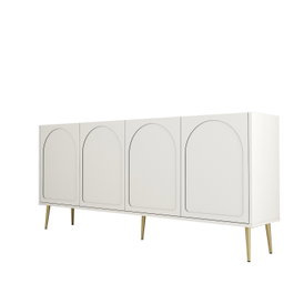 Hanah Home Lyon 80 Consola Crema y Oro 180x80x35cm